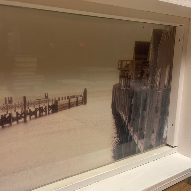 Oversized Nantucket Brant Point Lighthouse Architectural Shadow Box Photograph in Handcrafted Wood Frame For Sale In Nantucket - Image 6 of 12