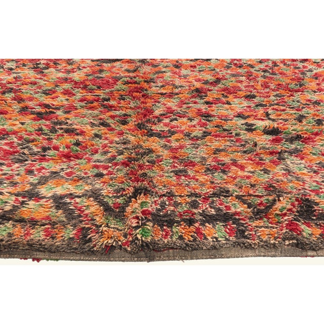 Berber Tribes of Morocco Vintage Beni M'Guild Moroccan Rug, 07'07 X 11'04 For Sale - Image 4 of 10
