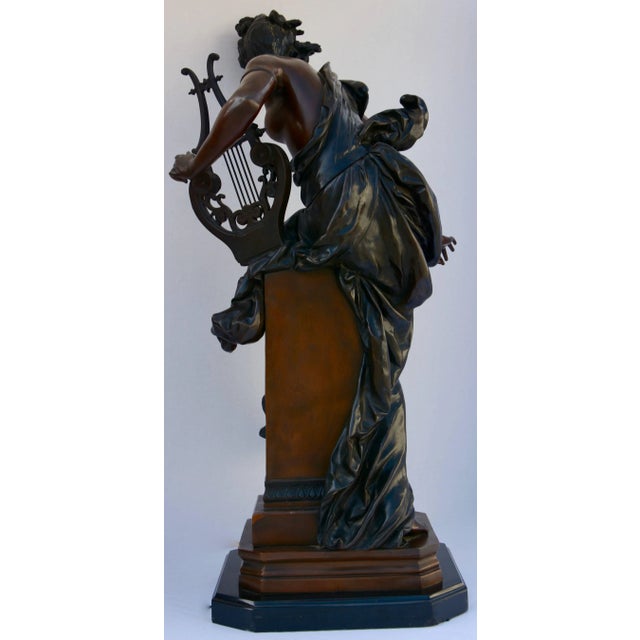 Renaissance 19th Century Le Melodie Bronze Statue by Albert-Ernest Carrier-Belleuse For Sale - Image 3 of 11