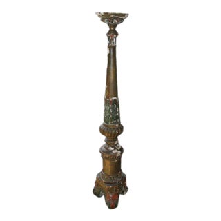 Large Late 18th Century Italian Candlestick For Sale