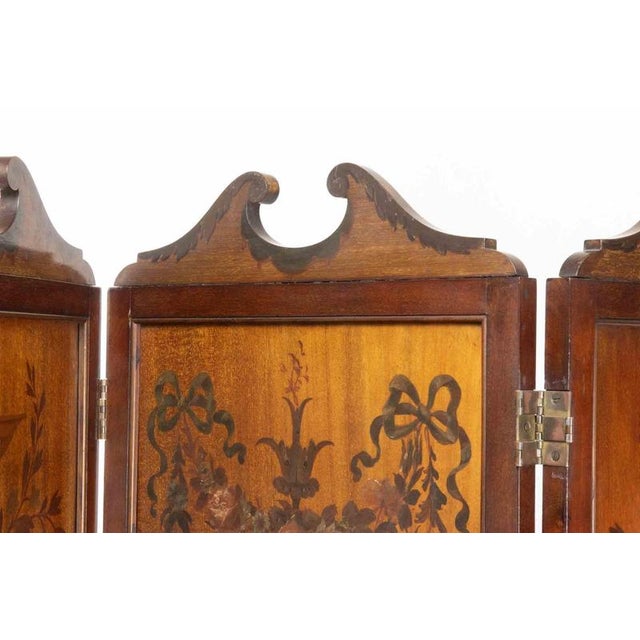 Wood Neoclassical Three Panel Screen, Italy, 18th Century For Sale - Image 7 of 10