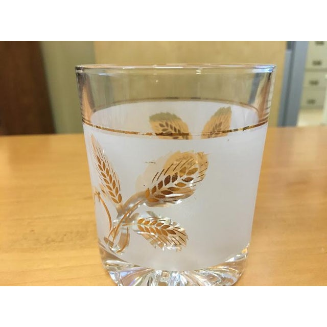 MidCentury Devalbor Italy Frosted Glass Tumblers & Ice Bucket Cocktail Set 7 Piece Set Chairish