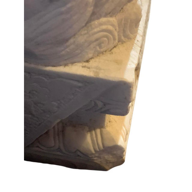 Late 19th Century White Marble Foo Dog, a Pair For Sale In Palm Springs - Image 6 of 7