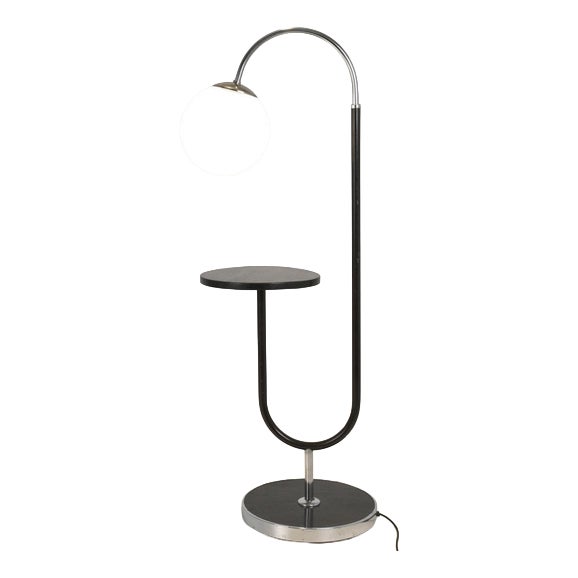 Height-Adjustable Floor Lamp by Josef Hurka for Napako, Czech Republic, 1935 For Sale
