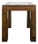 Square Wood End Table with Glass Top, 1980s For Sale