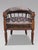 Brown Leather and Mahogany Captain's Desk Armchair, 1860 For Sale - Image 10 of 11