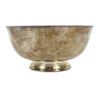 Large Early 20th Century Reed & Barton Silver Plated Bowl for Centerpiece Flower Arrangement, Fruit Bowl, Patina Reed and Barton With Plastic Liner For Sale