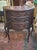 Antique 1920s shell carved 3 drawer small table. Features solid wood Construction Three drawers with shell carvings...
