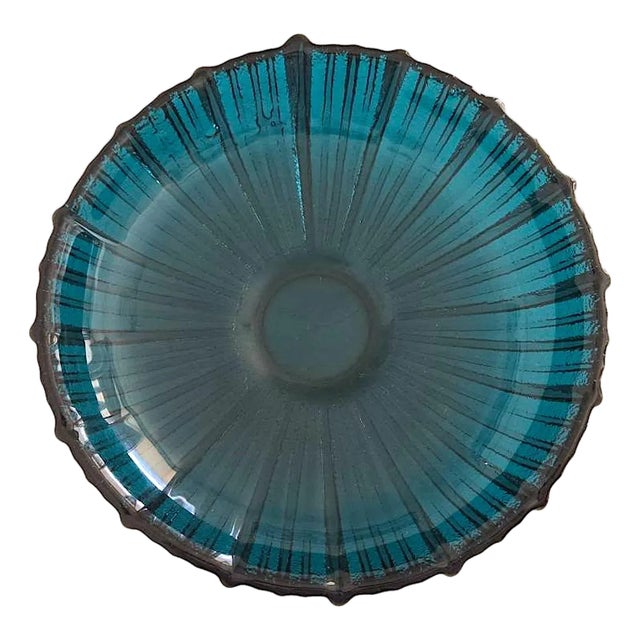 1964 Blenko Glass Centerpiece Bowl, Model #641l Designed by Joel Myers For Sale