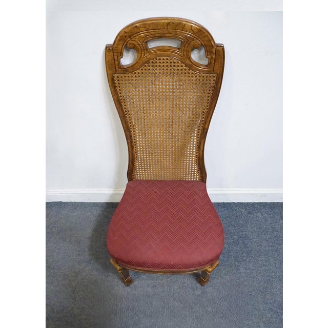 Brown Bernhardt Furniture Solid Walnut French Provincial Cane Back Dining Side Chair For Sale - Image 8 of 9
