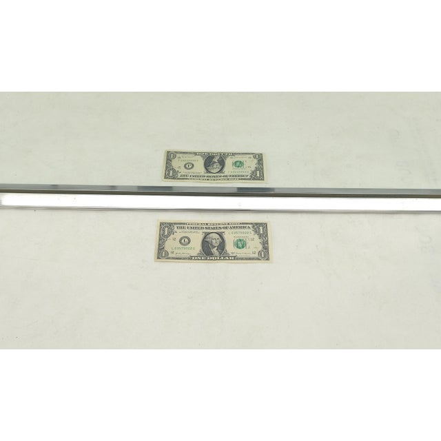 Vintage c1970s Large 33x55" Machined Aluminum John Stuart Wall Mirror MINT! For Sale - Image 10 of 10