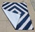 Amazing variety of calico blues & white fabrics in a pattern of court house steps pattern log cabin quilt.The dark black...