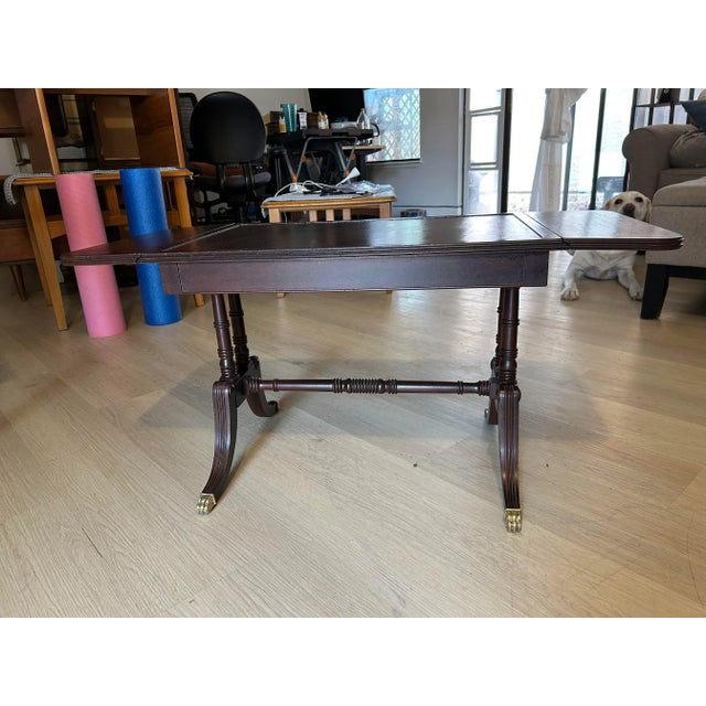 Traditional Drop-Leaf Table by w.a. Hathaway's Circa 1926 For Sale - Image 3 of 12