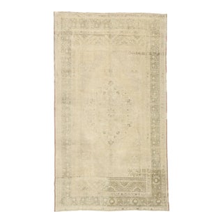 Mid 20th Century Muted Vintage Turkish Oushak Rug - 06'05 X 11'01 For Sale