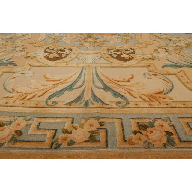 Early 21st Century Modern Savonnerie-Inspired Wool with Sculpted High-Low Texture Doris Leslie Blau For Sale - Image 5 of 6