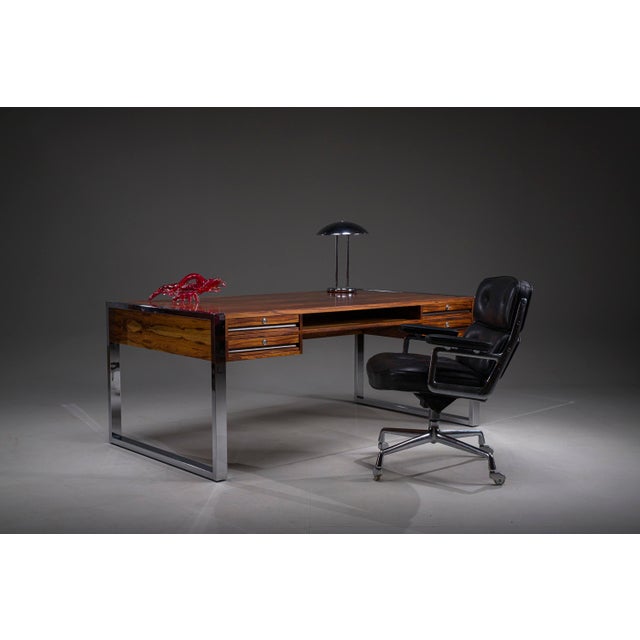Wood Mid-Century Executive Desk and Sideboard Set by Kondor, 1960s, Set of 2 For Sale - Image 7 of 18
