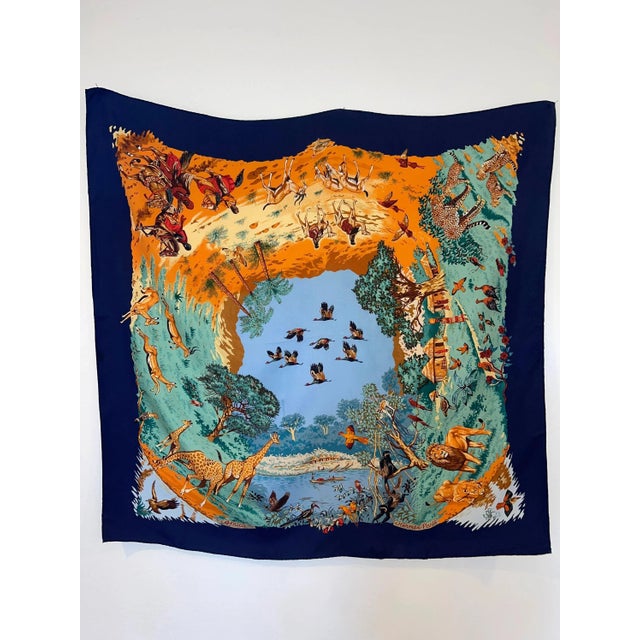 HERMES AFRICA Silk scarf from 1988 this scarf is extremely rare and sought after by all collectors its theme is very...