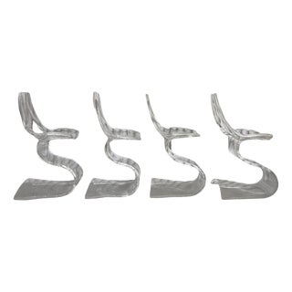 Sculptural Acrylic Glass Chairs from Michel Dumas, Set of 4 For Sale