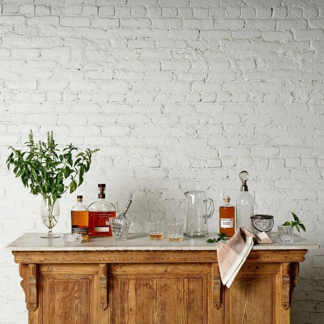 19th Century French Oak and Marble Top Counter For Sale In Birmingham - Image 6 of 8