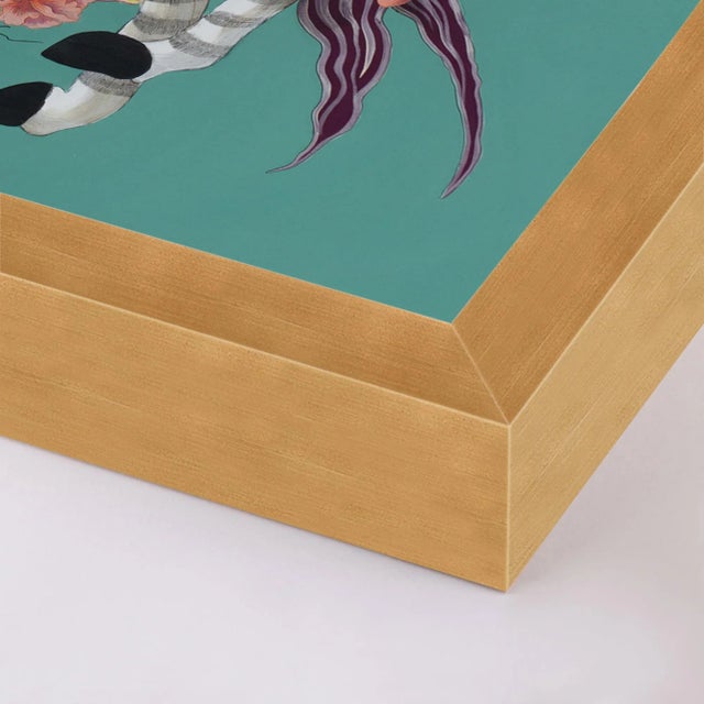 Not Yet Made - Made To Order Fauna Set of 4 by Allison Cosmos in Gold Frame, Small Art Print For Sale - Image 5 of 6