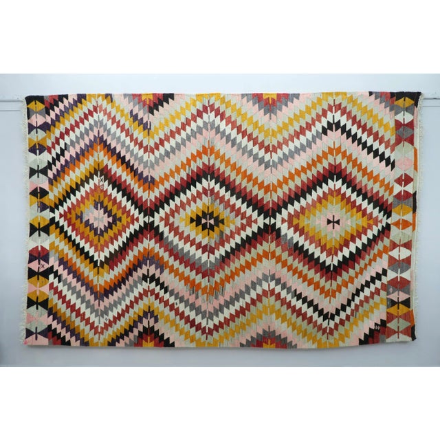 Mid 20th Century Turkish Kilim Rug-6′1″ × 9′7″ For Sale - Image 13 of 13