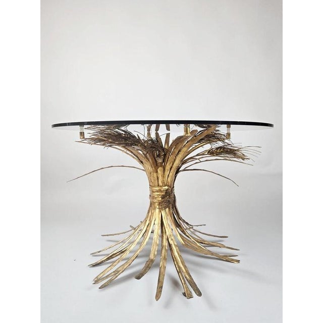 Light Yellow Sheaf of Wheat Side Table in the style of Chanel, 1970 For Sale - Image 8 of 9