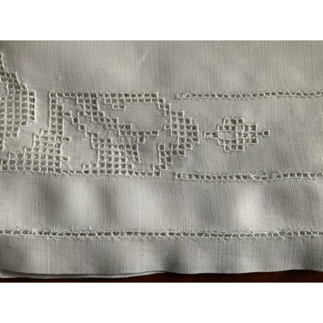 1920s Vintage Linen Table Runner/ Dresser Runner For Sale - Image 10 of 10