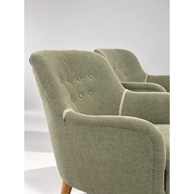 Swedish Modern Lounge Chairs, 1940s, Set of 2 For Sale - Image 4 of 8