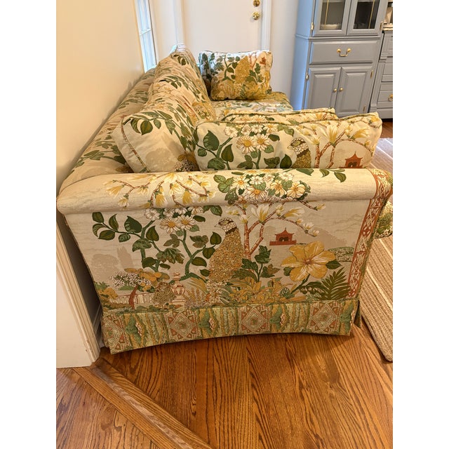 Davidson Large Vintage-Style Chinoiserie Sofa - Beautiful Statement Piece For Sale - Image 4 of 5