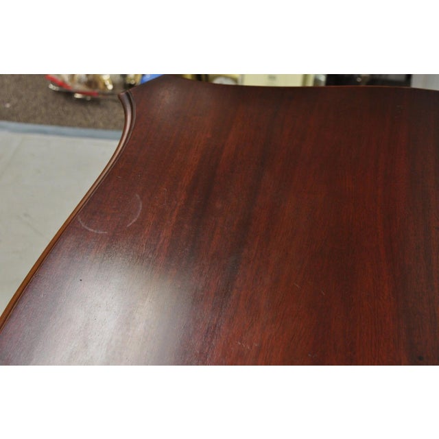 Vintage Georgian Mahogany Bow Front Server Chest Commode Dresser by John Stuart For Sale - Image 10 of 13