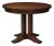 Vintage Solid Hardwood Round Pedestal Breakfast Table in Old Chapel Smoked Walnut For Sale