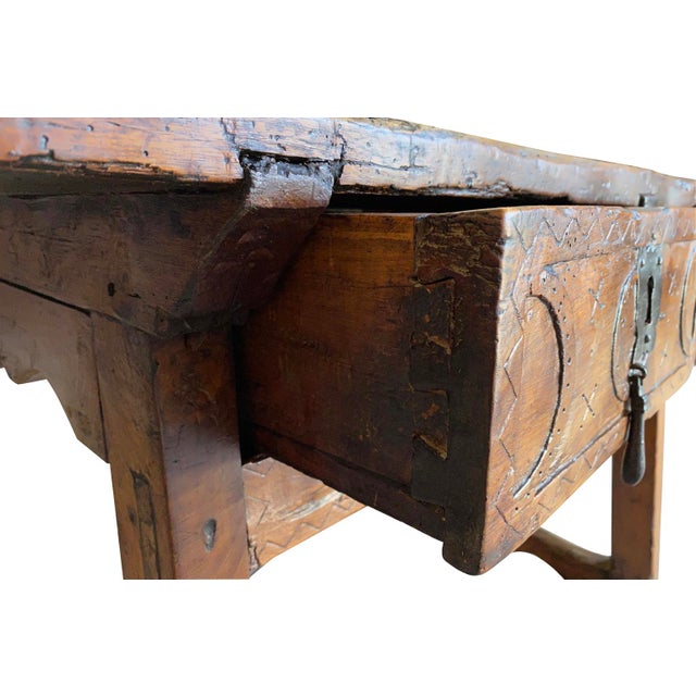 Brown Spanish 17th Century Side Table For Sale - Image 8 of 12