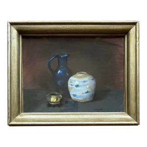1965 Vintage Impressionist Pastel Still Life Signed and Framed