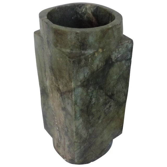 Antique Chinese Carved Stone Cong For Sale - Image 11 of 11