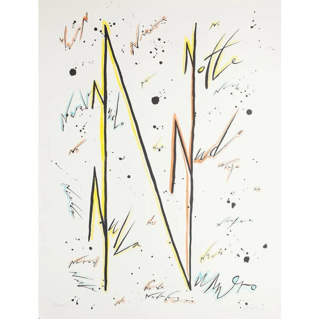 Letter letter n'' by rafael alberti, from alphabet series, is an original lithograph, realized by rafael alberti in 1972....