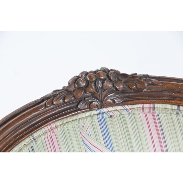 French Striped Side Chair For Sale - Image 7 of 11