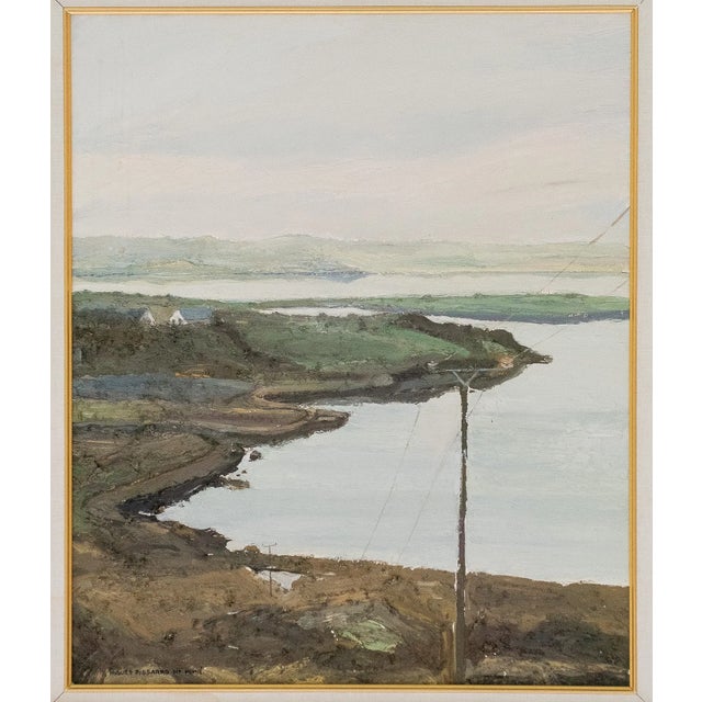 Post Impressionist Hugues Claude Pissarro - Coastal Scene, Oil on Canvas For Sale - Image 3 of 5
