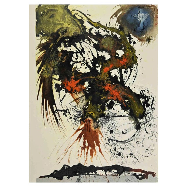 Salvador Dali, Proelium Magnum in Caelo, Lithograph, 1964 For Sale