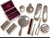 Edwardian 12 Pc Sterling Silver Dresser Set For Sale