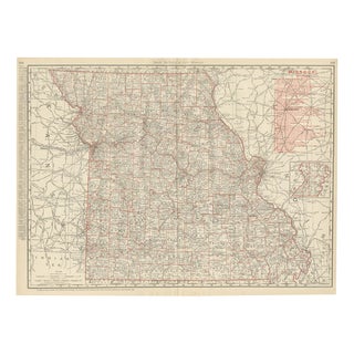 Antique Map of Missouri The Show-Me State by Ran McNally, 1899 For Sale