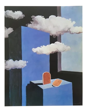 Rene Magritte Vintage 1974 Surrealist Authentic Lithograph Print " the Poetic World " 1939