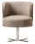 Spritz Swivel Beige Leather Dining Armchair by Lorenza Bozzoli For Sale
