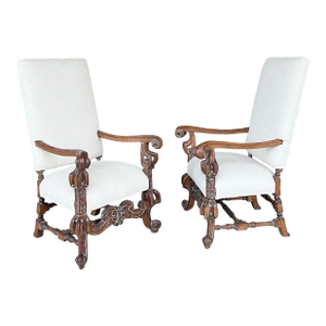 Pair of Barroque Style Arm Chairs