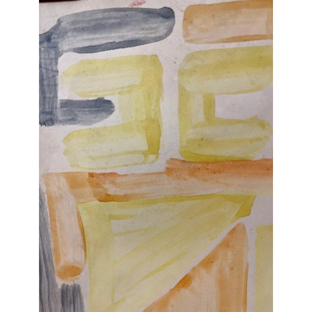 Edgardo Corbelli, Chromatic Research and Movement, 1954, Watercolor on Paper, Framed For Sale - Image 3 of 5