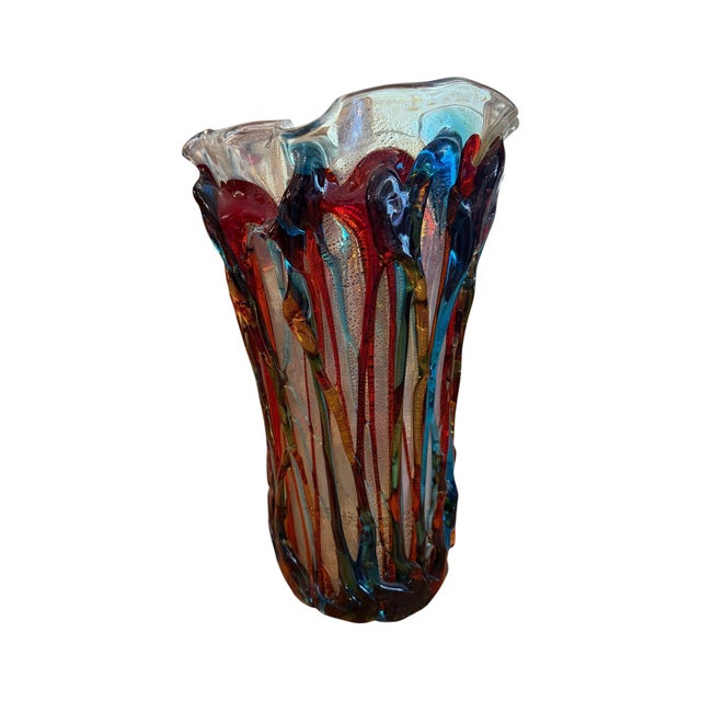 An exceptional large-scale hand-blown Murano glass vase, made in Italy circa the 1960s and attributed to Barovier & Toso....
