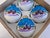 Blue Vintage German Hand-Painted Glass Christmas Ornaments, 1980s, Set of 4 For Sale - Image 8 of 12