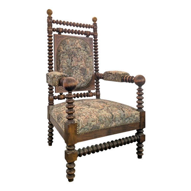 Brutalist Spool Chair, 1880s For Sale