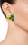 12 Carat Cabochon Emerald Diamond Clip Earrings 14 Karat Yellow Gold, Estate For Sale - Image 18 of 18