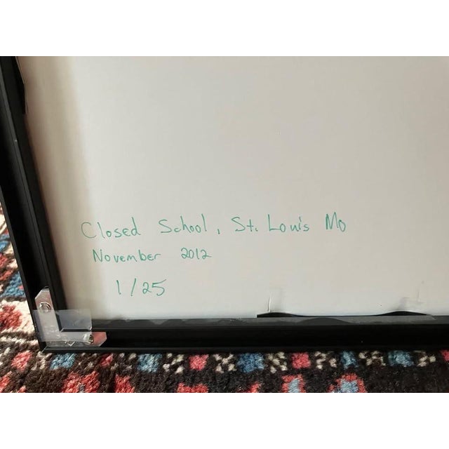 Contemporary Color Photograph - Closed School, St. Louis MO by Brad Gutierrez American (b. 1980) Digital c-print edition...