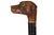 Antique English Carved Folk Art Dog Head Cane Over Ebonized Black Shaft For Sale - Image 6 of 9